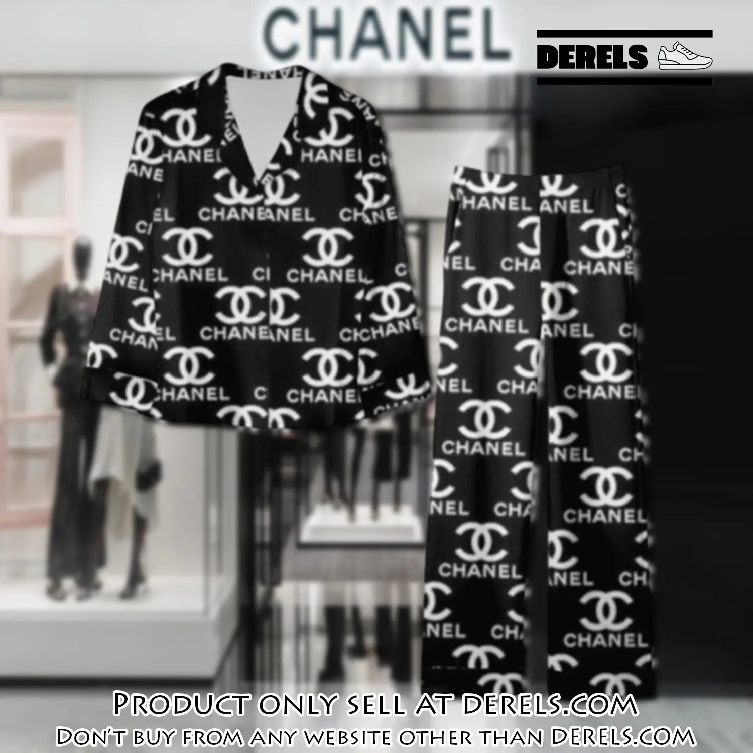 Trending luxury chanel satin pajama set pjs1041 dr3446280